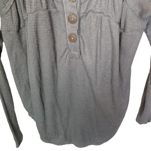 We The Free by Free People Womens XS Gray Waffle K - Picture 5 of 11